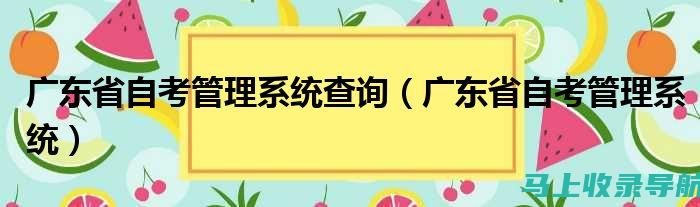 获取广东省自考成绩的最佳实践与技巧分享