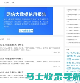 网贷大数据信用报告查询 -