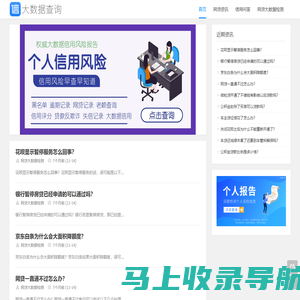 网贷大数据信用报告查询、个人征信数据查询 - 网贷大数据